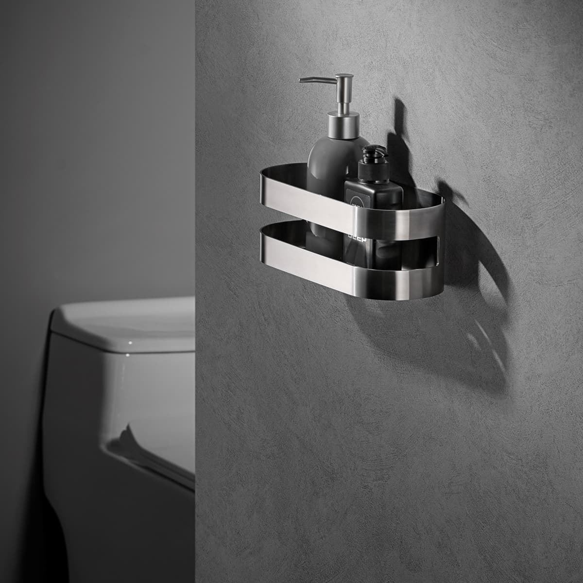 Jabonera de pared serie NIRMALA acabado niquel cepillado - Imagen 1