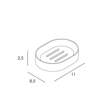 Jabonera de sobremesa acabado cromo - Imagen 2