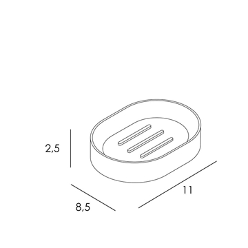 Jabonera de sobremesa acabado negro mate - Imagen 2