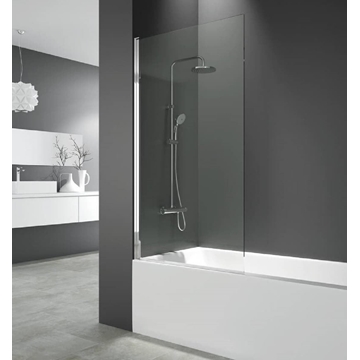 Mampara de bañera hoja de cristal abatible plata brillo modelo OPEN 1 - Imagen 1