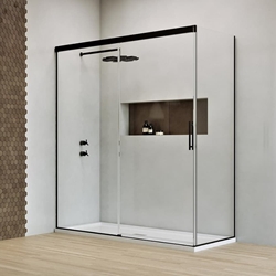 Mampara de ducha color negro modelo TREVI Black - Imagen 1