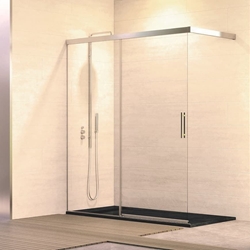 Mampara de ducha frontal 1 hoja fija + 1 corredera modelo BENISSA - Imagen 1