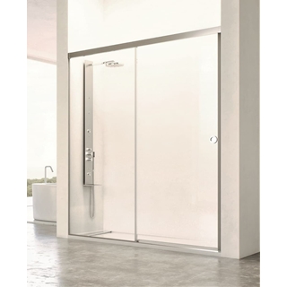 Mampara de ducha frontal1 fija + 1 corredera modelo NIVAR - Imagen 1