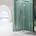 Mampara de ducha semicircular plata brillo y cristal modelo PRISMA - Imagen 1