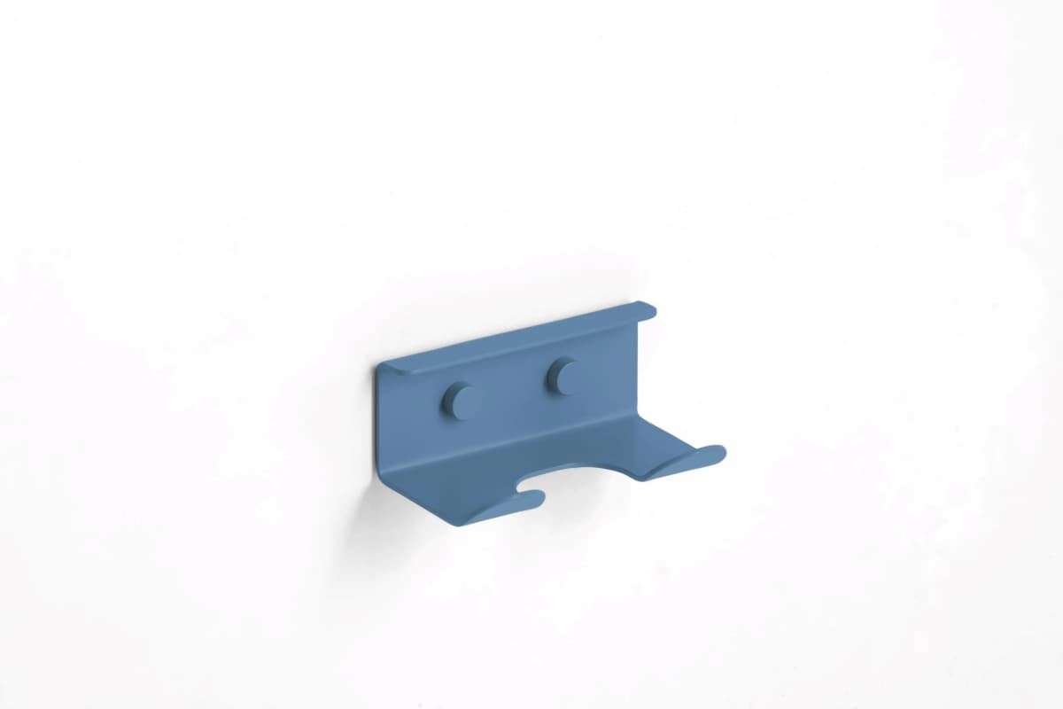 Percha doble serie SLIM acabado azul atlántico - Imagen 1