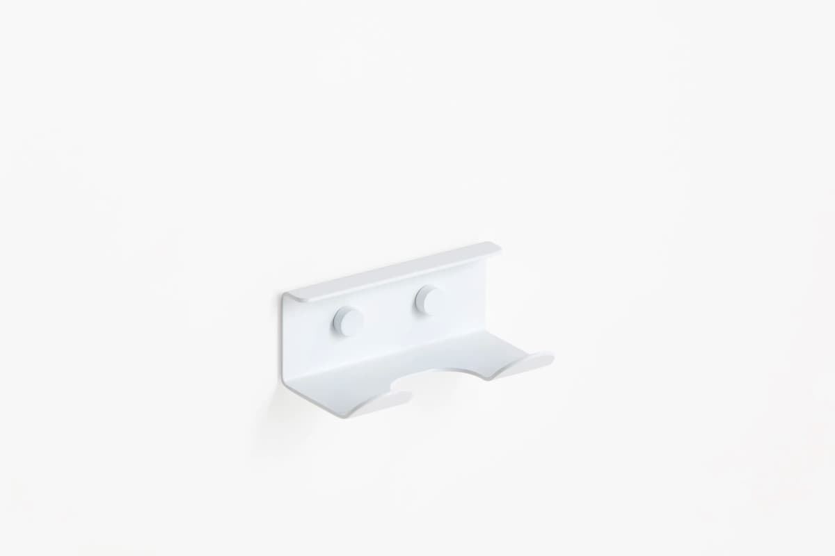 Percha doble serie SLIM acabado blanco mate - Imagen 1