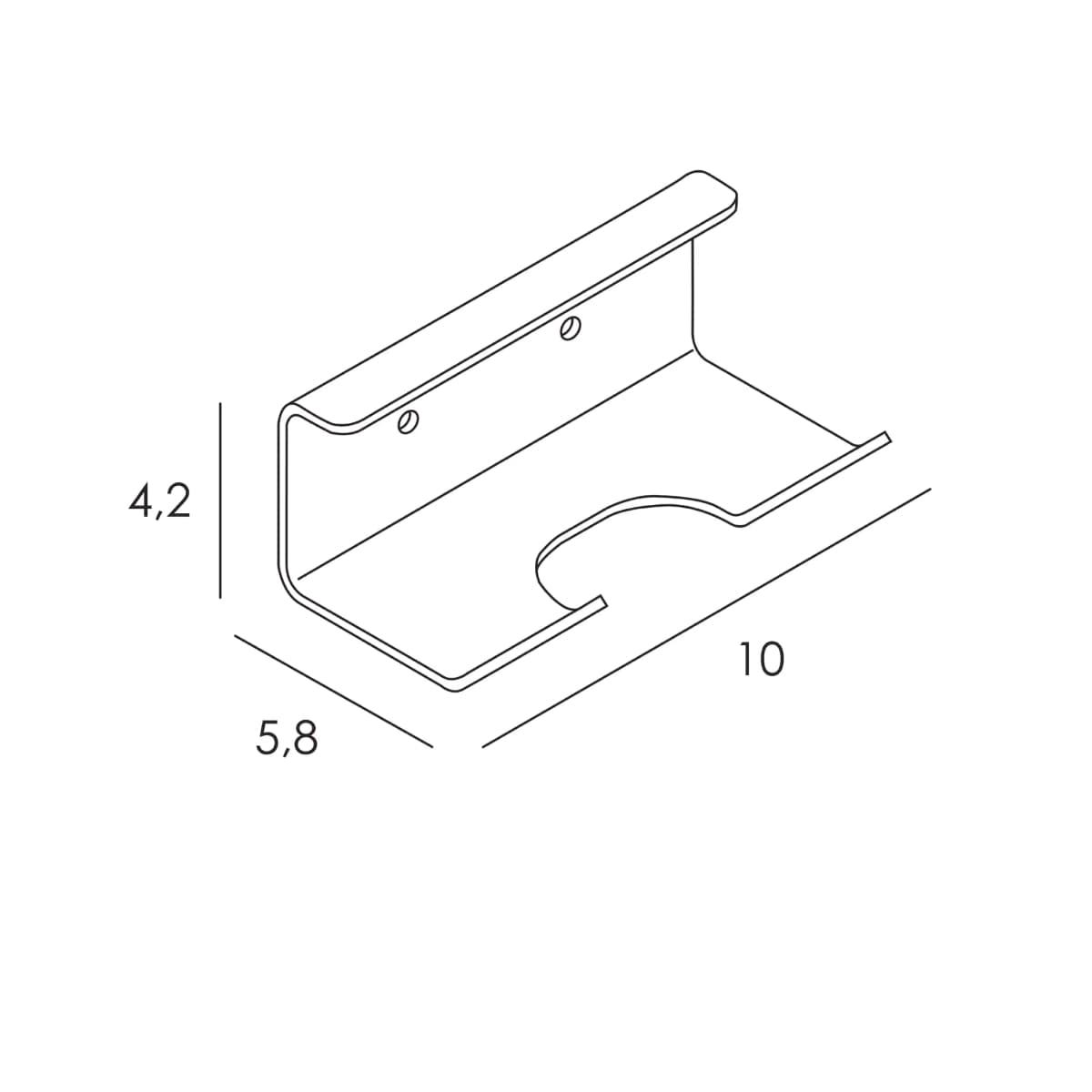 Percha doble serie SLIM acabado blanco mate - Imagen 2