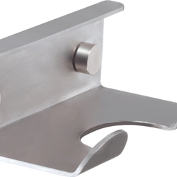 Percha doble serie SLIM acabado inox cepillado - Imagen 1