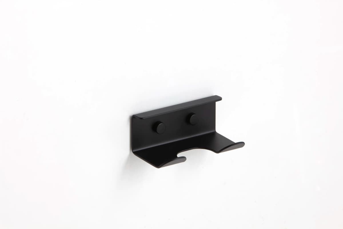 Percha doble serie SLIM acabado negro mate - Imagen 1