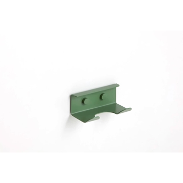 Percha doble serie SLIM acabado verde reseda - Imagen 1