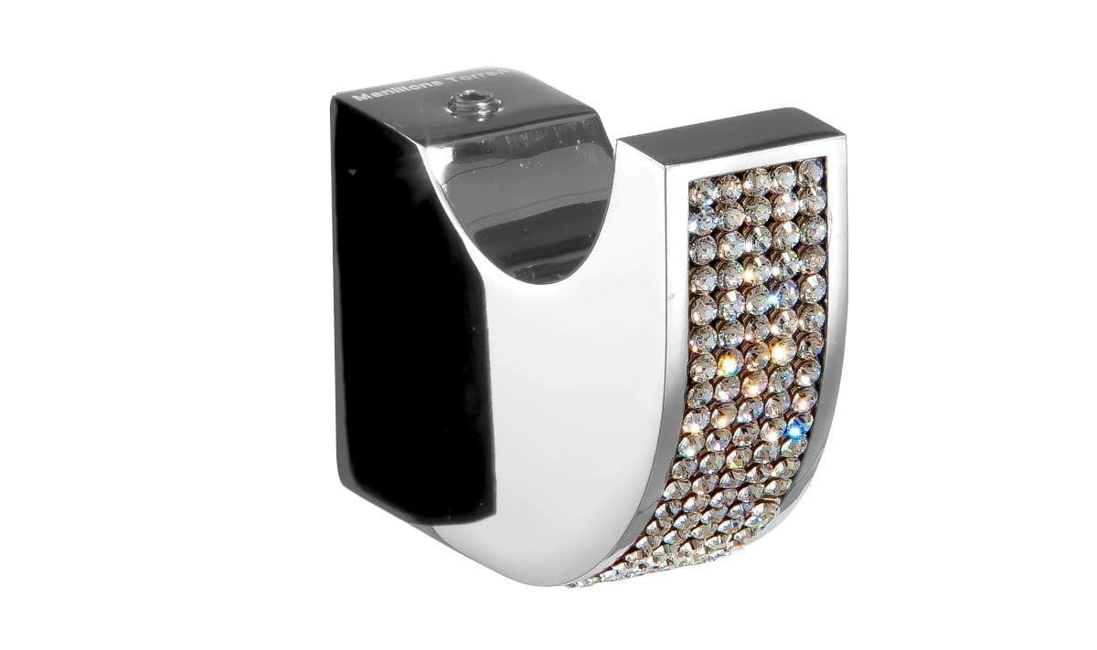 Percha serie CARMEN acabaco cromo + Swarovski blanco - Imagen 1