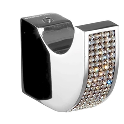 Percha serie CARMEN acabaco cromo + Swarovski blanco - Imagen 1