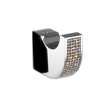 Percha serie CARMEN acabaco cromo + Swarovski blanco - Imagen 1