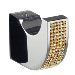 Percha serie CARMEN acabaco cromo + Swarovski oro - Imagen 1