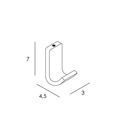 Percha serie NICOLE acabado cromo - Imagen 2