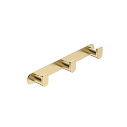 Percha triple serie PRACTIC acabado oro cepillado - Imagen 1