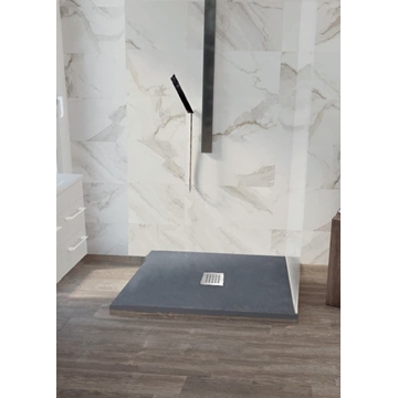 Plato de ducha cuadrado de resina, gel coat y cargas minerales mod. CLARK - Imagen 1