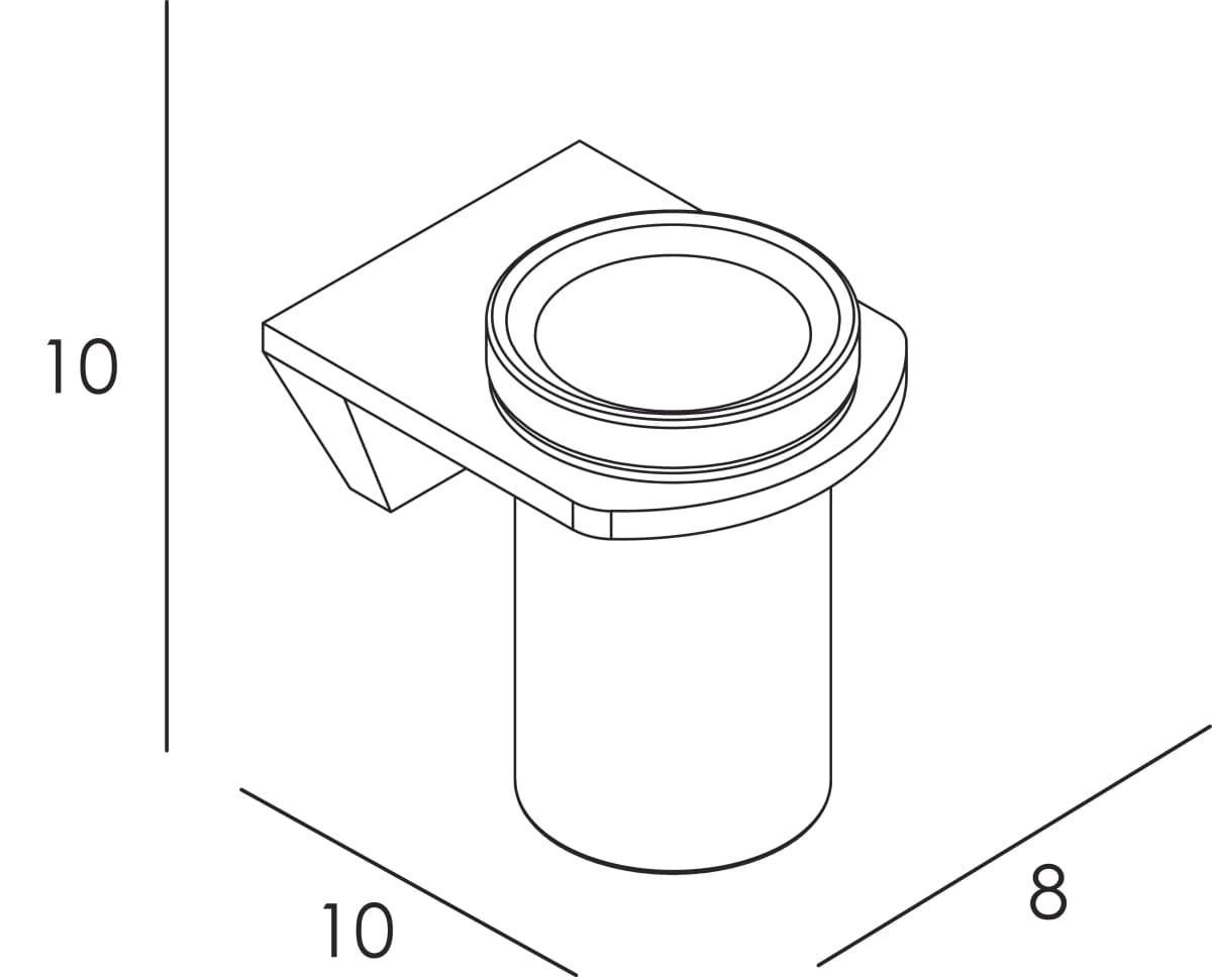 Portacepillos de pared serie LUXOR acabado cromo - Imagen 2