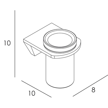 Portacepillos de pared serie LUXOR acabado cromo - Imagen 2