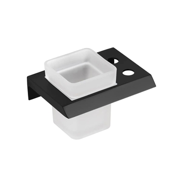 Portacepillos de pared serie MARINA acabado negro mate - Imagen 1