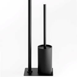 Portarrollos con escobillero acabado negro mate - Imagen 1