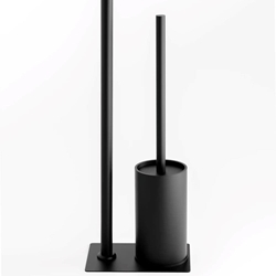 Portarrollos con escobillero serie TOMO acabado negro mate - Imagen 1