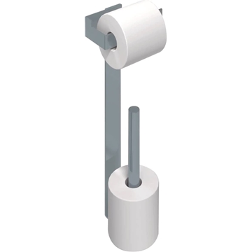 Portarrollos con reserva serie SLIM inox cepillado - Imagen 1