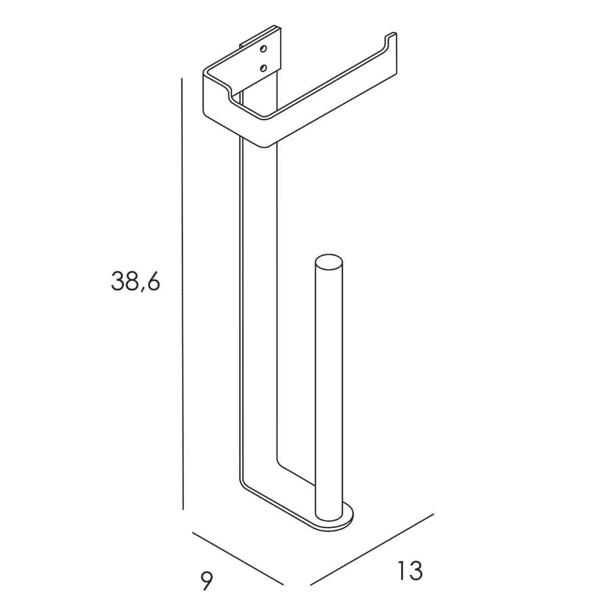 Portarrollos con reserva serie SLIM inox cepillado - Imagen 2