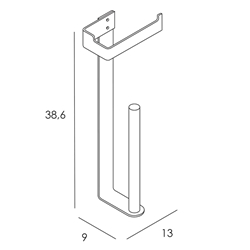 Portarrollos con reserva serie SLIM inox cepillado - Imagen 2