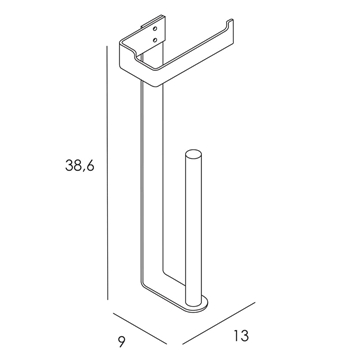 Portarrollos con reserva serie SLIM inox cepillado - Imagen 2