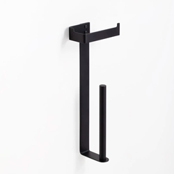 Portarrollos con reserva serie SLIM negro mate - Imagen 1