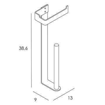 Portarrollos con reserva serie YASS negro mate - Imagen 2