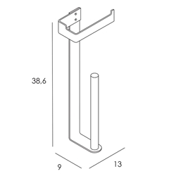 Portarrollos con reserva serie YASS oro cepillado - Imagen 2