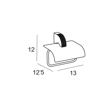 Portarrollos con tapa serie CARMEN acabado cromo + Swarovski oro - Imagen 2