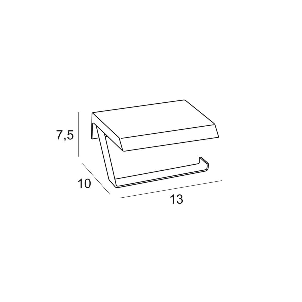 Portarrollos con tapa serie MARINA acabado cromo - Imagen 1