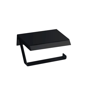 Portarrollos con tapa serie MARINA acabado negro mate - Imagen 1