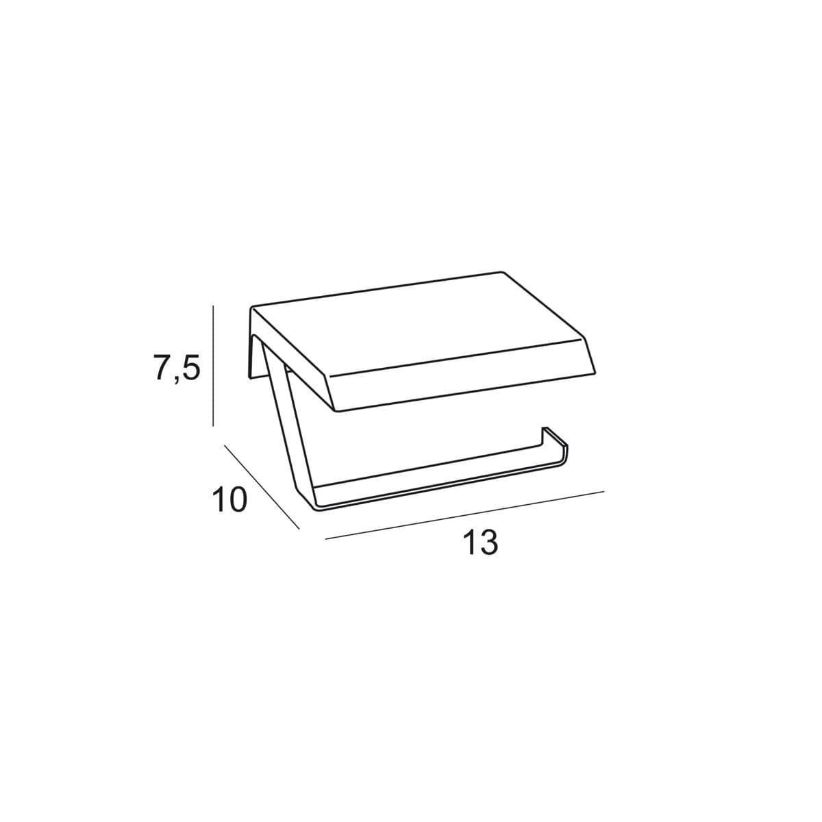 Portarrollos con tapa serie MARINA acabado negro mate - Imagen 2