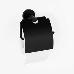 Portarrollos con tapa serie NEO acabado negro mate - Imagen 1
