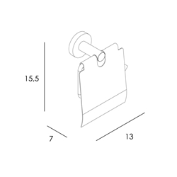 Portarrollos con tapa serie NEO acabado pulido brillo - Imagen 2