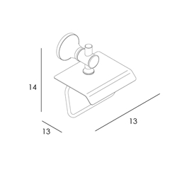 Portarrollos con tapa serie NOA acabado cromo - Imagen 2