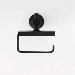 Portarrollos con tapa serie NOA acabado negro mate - Imagen 1