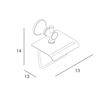 Portarrollos con tapa serie NOA acabado negro mate - Imagen 2