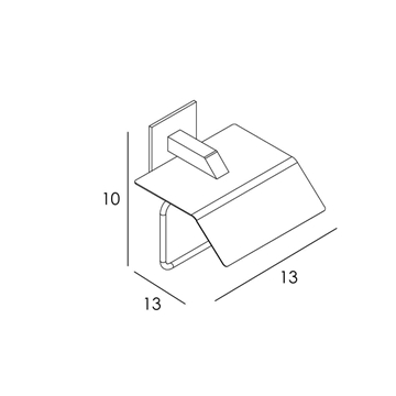 Portarrollos con tapa serie SINTOR Acabado cromo - Imagen 2