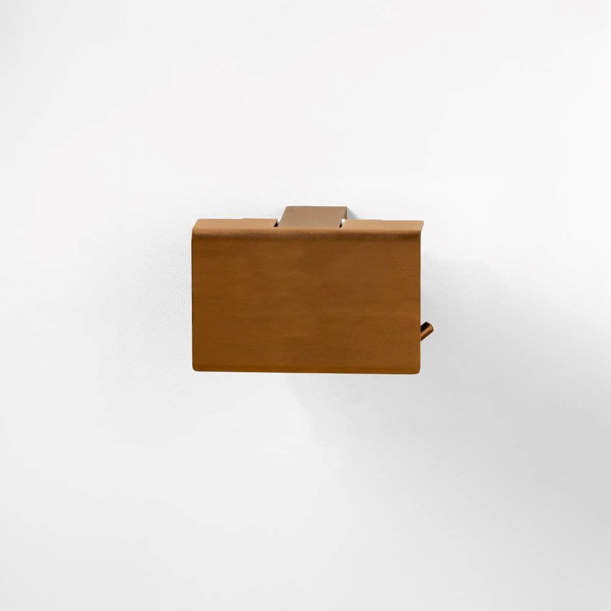 Portarrollos con tapa serie TOMO acabado bronce cepillado - Imagen 1