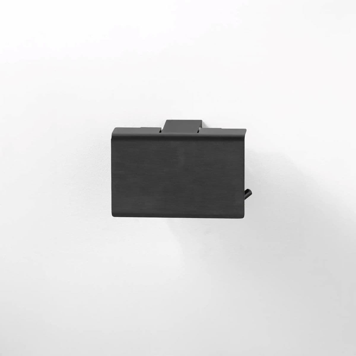 Portarrollos con tapa serie TOMO acabado gun metal - Imagen 1