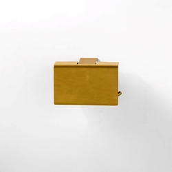 Portarrollos con tapa serie TOMO acabado oro cepillado - Imagen 1