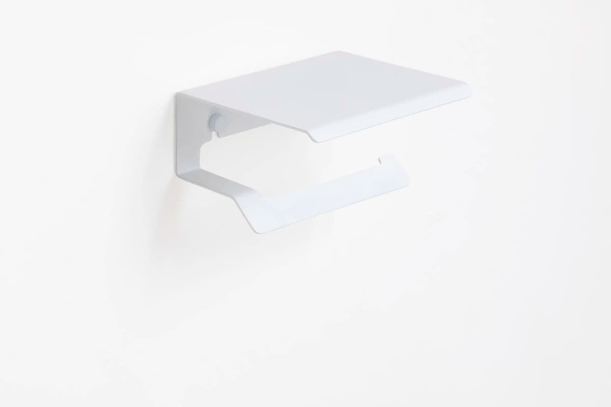 Portarrollos con tapa serie YASS acabado blanco mate - Imagen 1