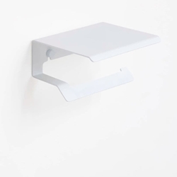 Portarrollos con tapa serie YASS acabado blanco mate - Imagen 1