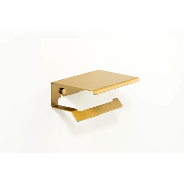 Portarrollos con tapa serie YASS acabado oro cepillado - Imagen 1