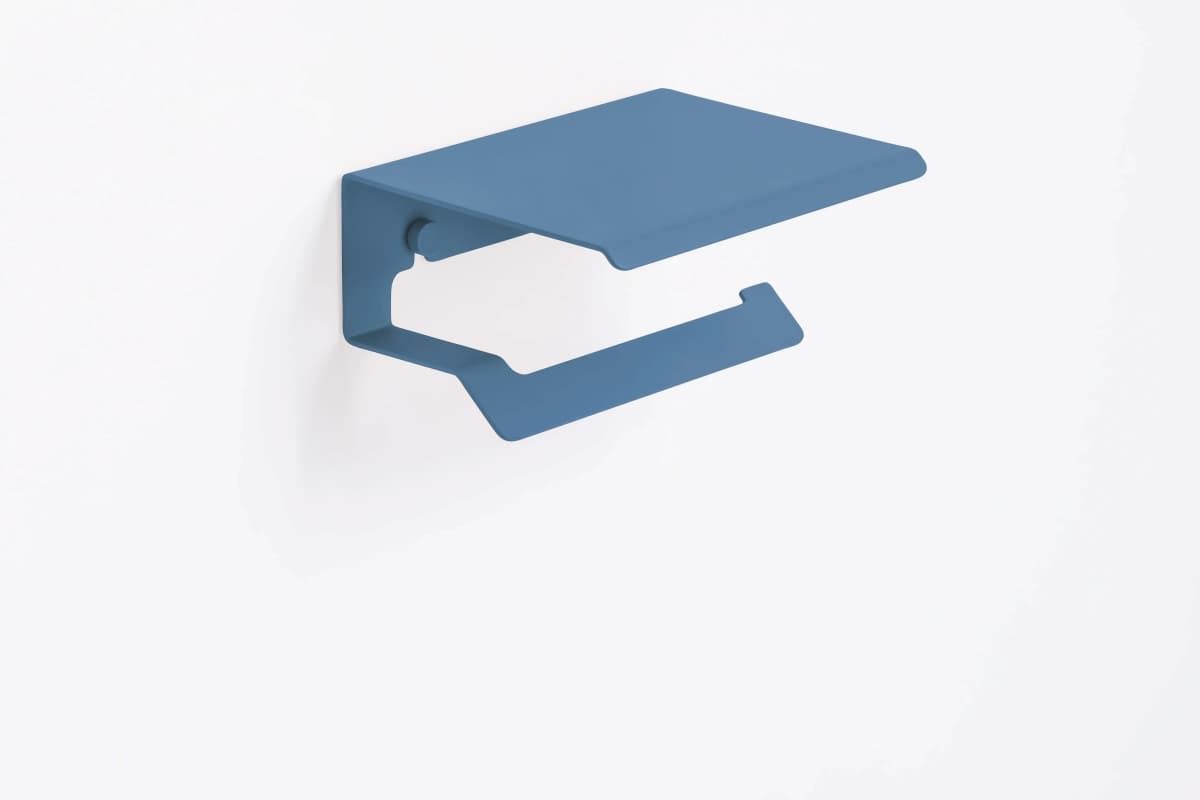 Portarrollos con tapa tapa serie SLIM azul atlántico - Imagen 1